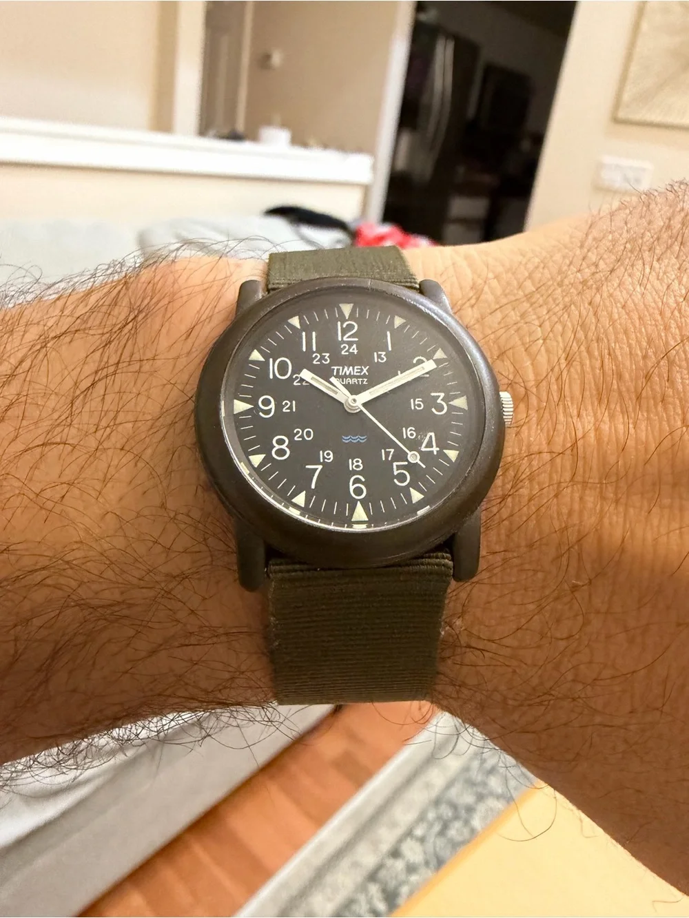Timex Men's Olive Green Field Watch with Black Dial - Picture 2 of 9